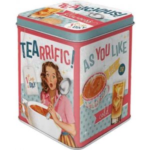 Retro Tea Tin: ideal to store loose leaf tea